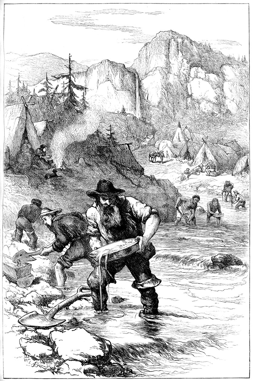 Gullvasking i California, c1840-tallet c1880 av Unbekannt