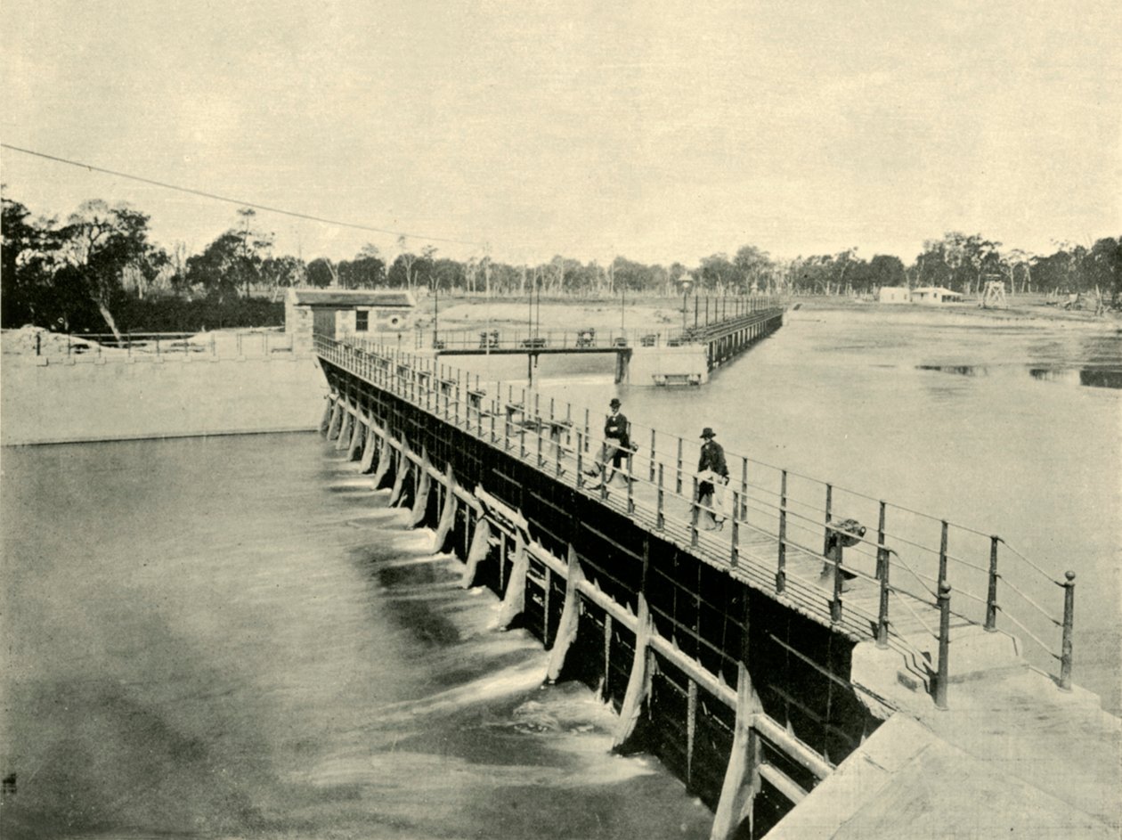Goulburn Weir, Wahring, 1901. av Unbekannt