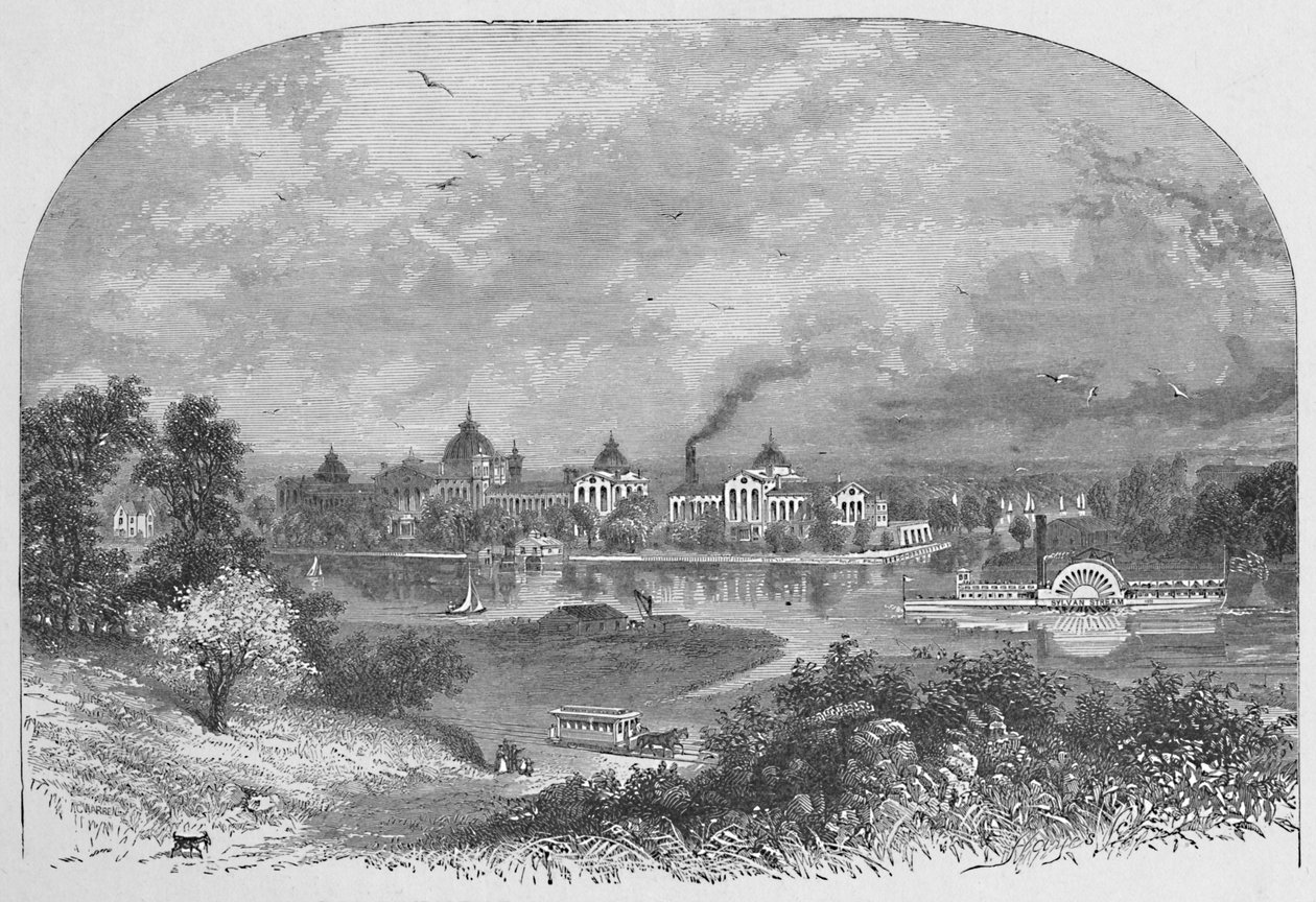 Regjeringsbygninger på Wards Island, 1883 av Unbekannt