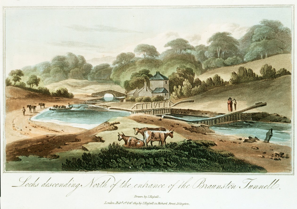 Grand Junction Canal, Northamptonshire, 1819 av Unbekannt