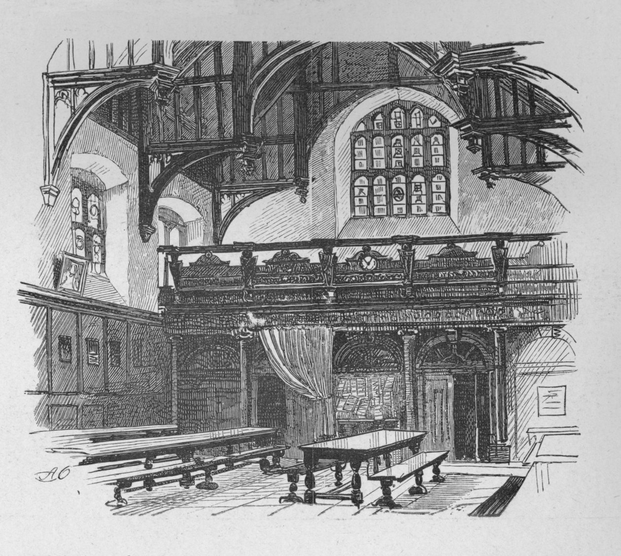 Grays Inn Hall, 1890 av Unbekannt