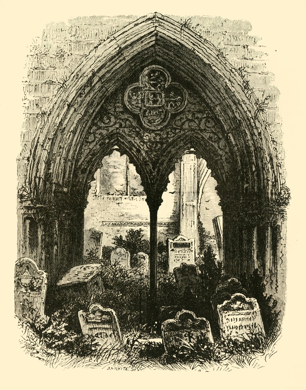 Great Portal, Crowland Abbey, 1890. av Unbekannt