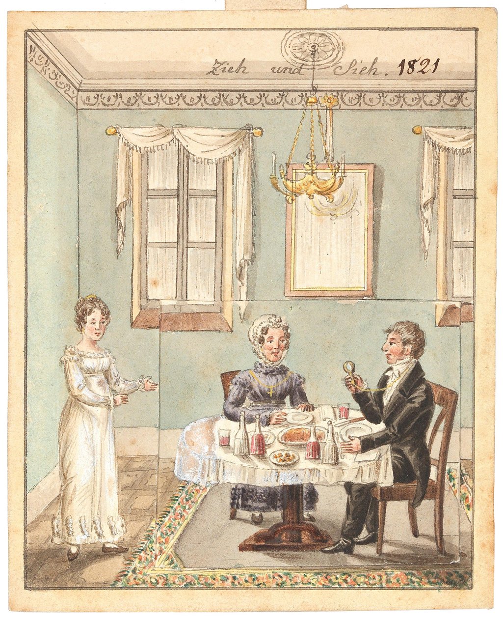 Gratulasjonskort, 1821. av Unbekannt