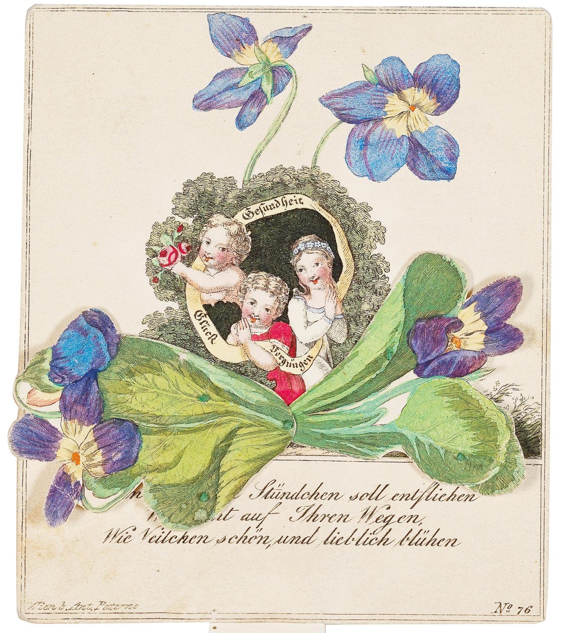 Gratulasjonskort, ca 1820. av Unbekannt