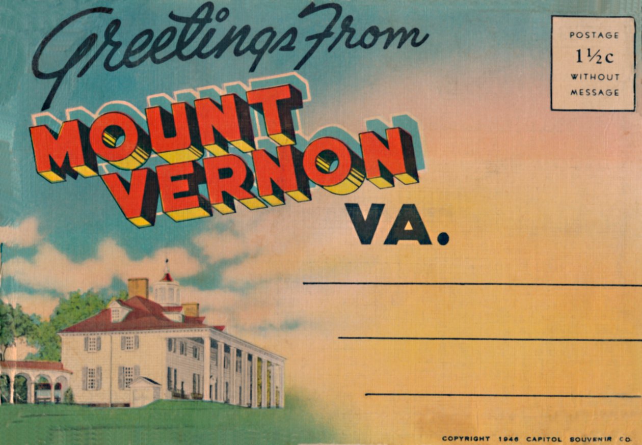 Hilsener fra Mount Vernon V.A., 1946 av Unbekannt