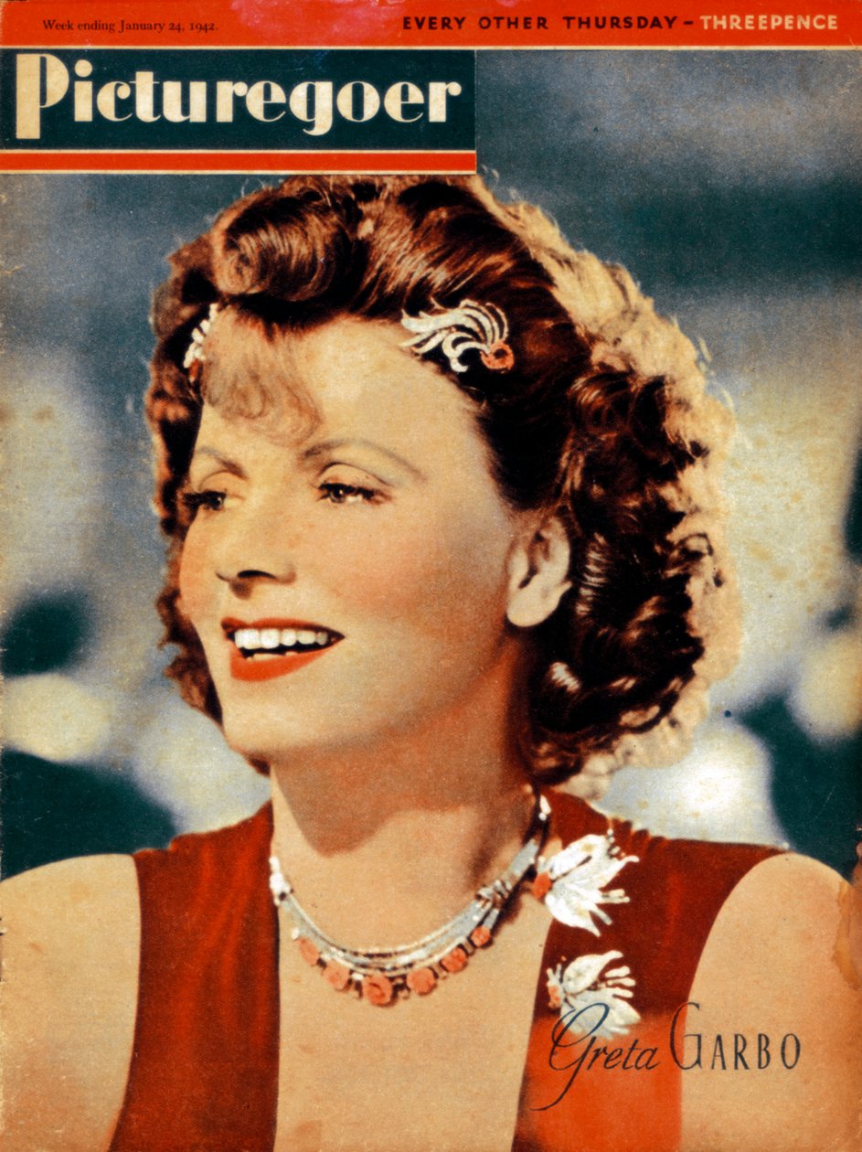 Greta Garbo 1905-1990, svenskfødt amerikansk skuespillerinne, 1942 av Unbekannt