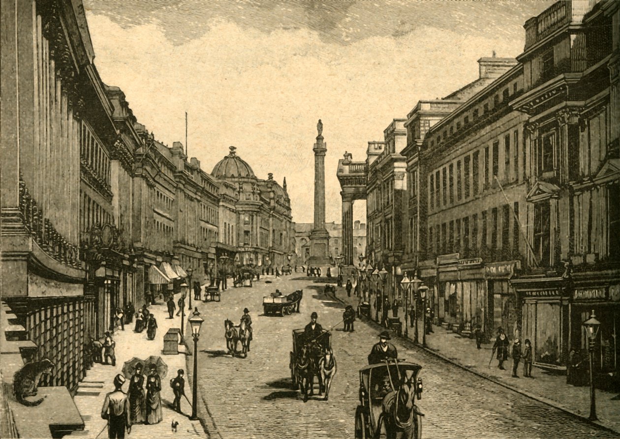 Grey Street, Newcastle-on-Tyne, c1890. av Unbekannt