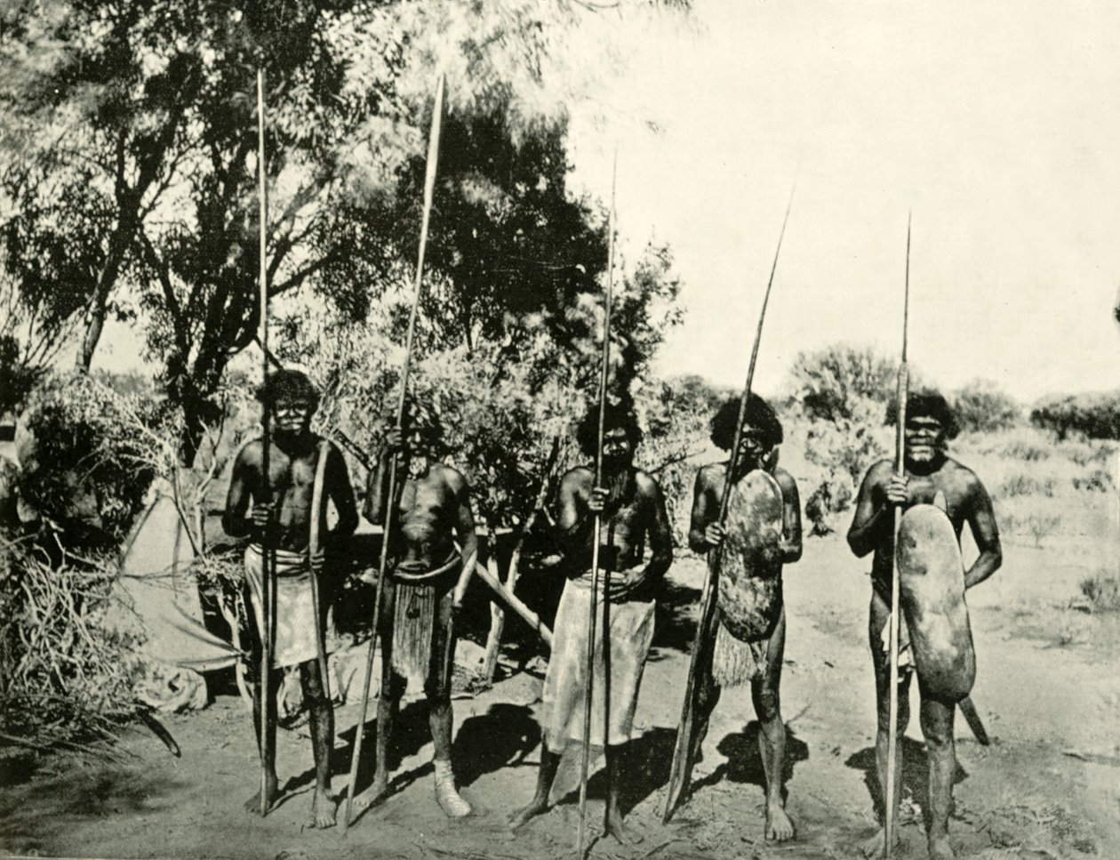 Group of Aboriginal Men, Queensland, Australia, 1901. av Unbekannt