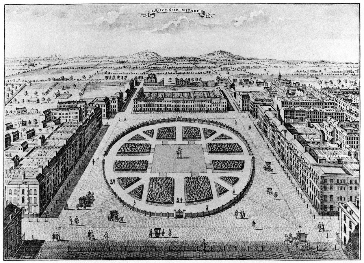 Grosvenor Square, London, 1700-tallet 1907 av Unbekannt