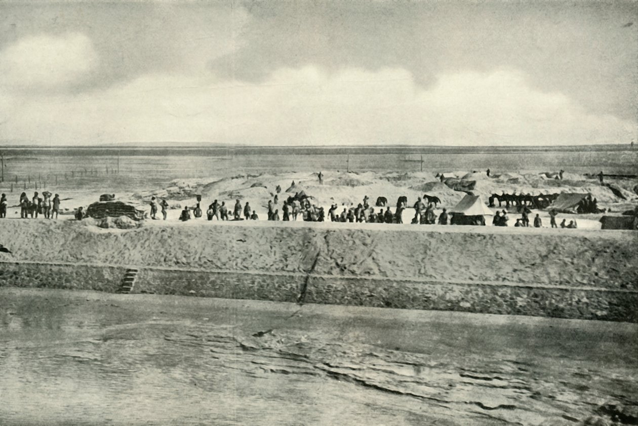 Vokter bredden av Suez-kanalen, 1919. av Unbekannt