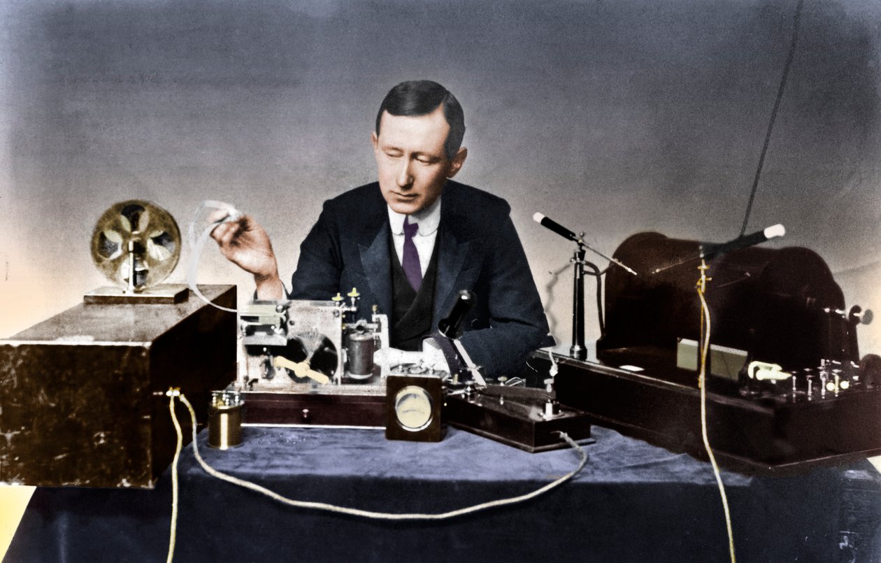 Guglielmo Marconi 1874-1937, italiensk fysiker og radiopioner av Unbekannt