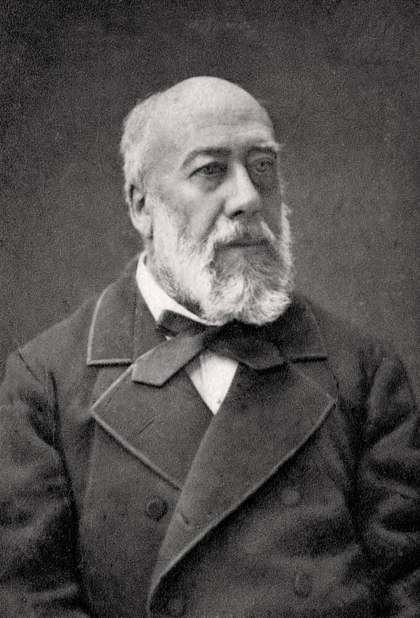 Gustave Nadaud, fransk låtskriver, 1880 av Unbekannt