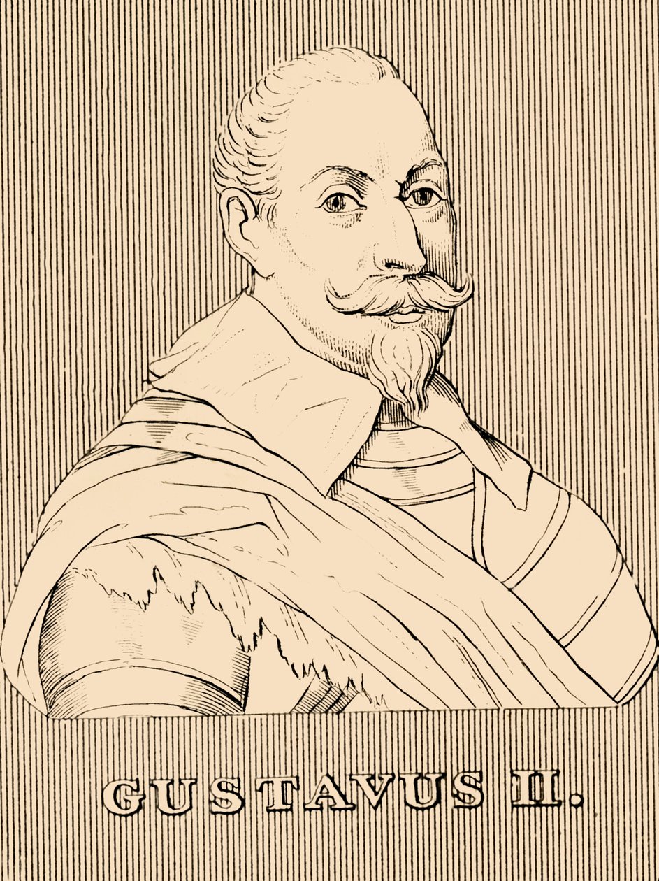 Gustav II, 1594-1632, 1830 av Unbekannt