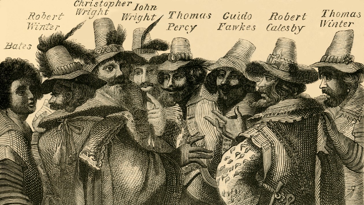 Guy Fawkes and the Conspirators, c1872. av Unbekannt
