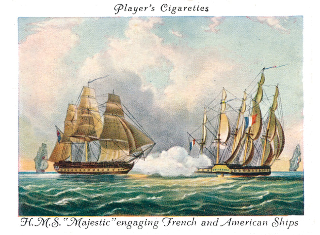 H.M.S Majestic engasjerende franske og amerikanske skip, 1936. av Unbekannt
