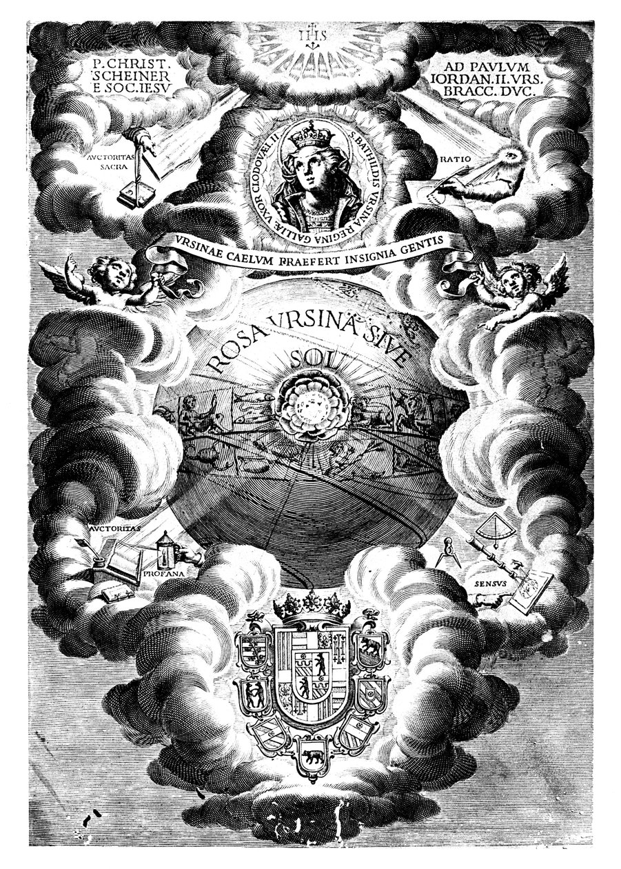 Halvtittel av Rosa Ursina, av Christopher Scheiner, 1630 av Unbekannt