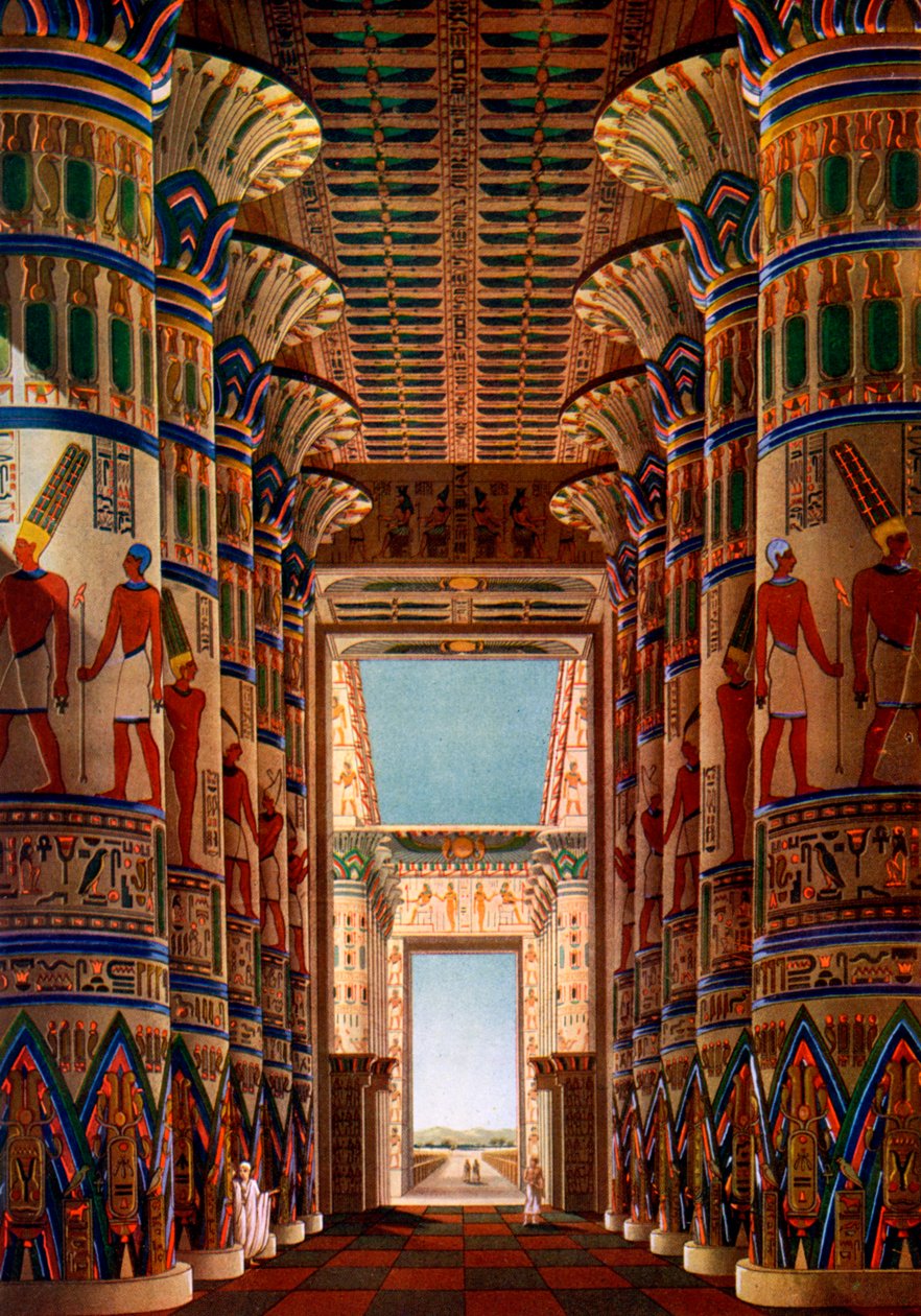 Hall of Columns, Karnak, Egypt, 1908-1909 av Unbekannt