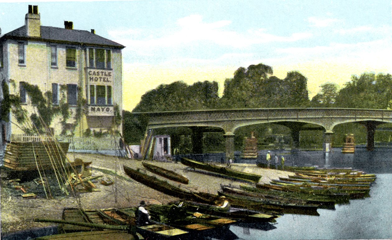 Hampton Court Bridge, London, 1900-tallet av Unbekannt