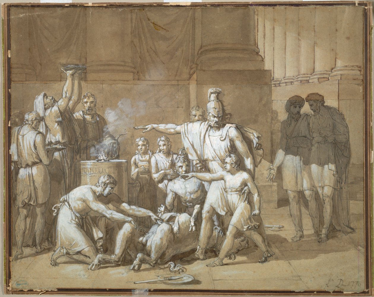 Hannibal sverger evig fiendskap mot Roma, ca. 1808. av Unbekannt