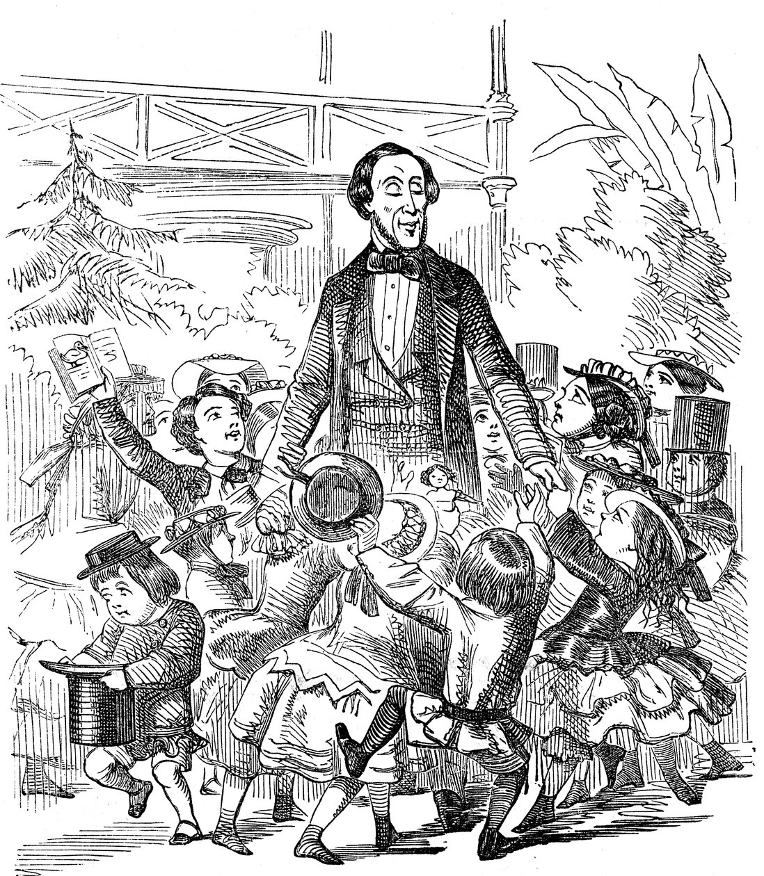 Hans Christian Andersen 1805-1875, dansk forfatter, 1857 av Unbekannt
