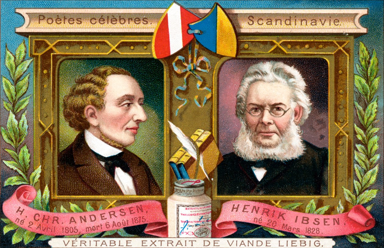 Hans Christian Anderson og Henrik Ibsen, c1900 av Unbekannt