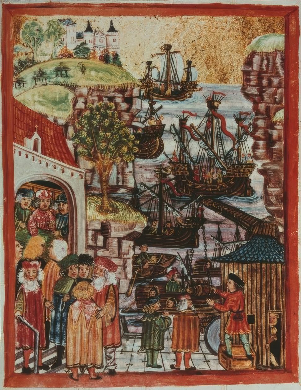 Hanseatiske skip 1497 / boklys. av Unbekannt