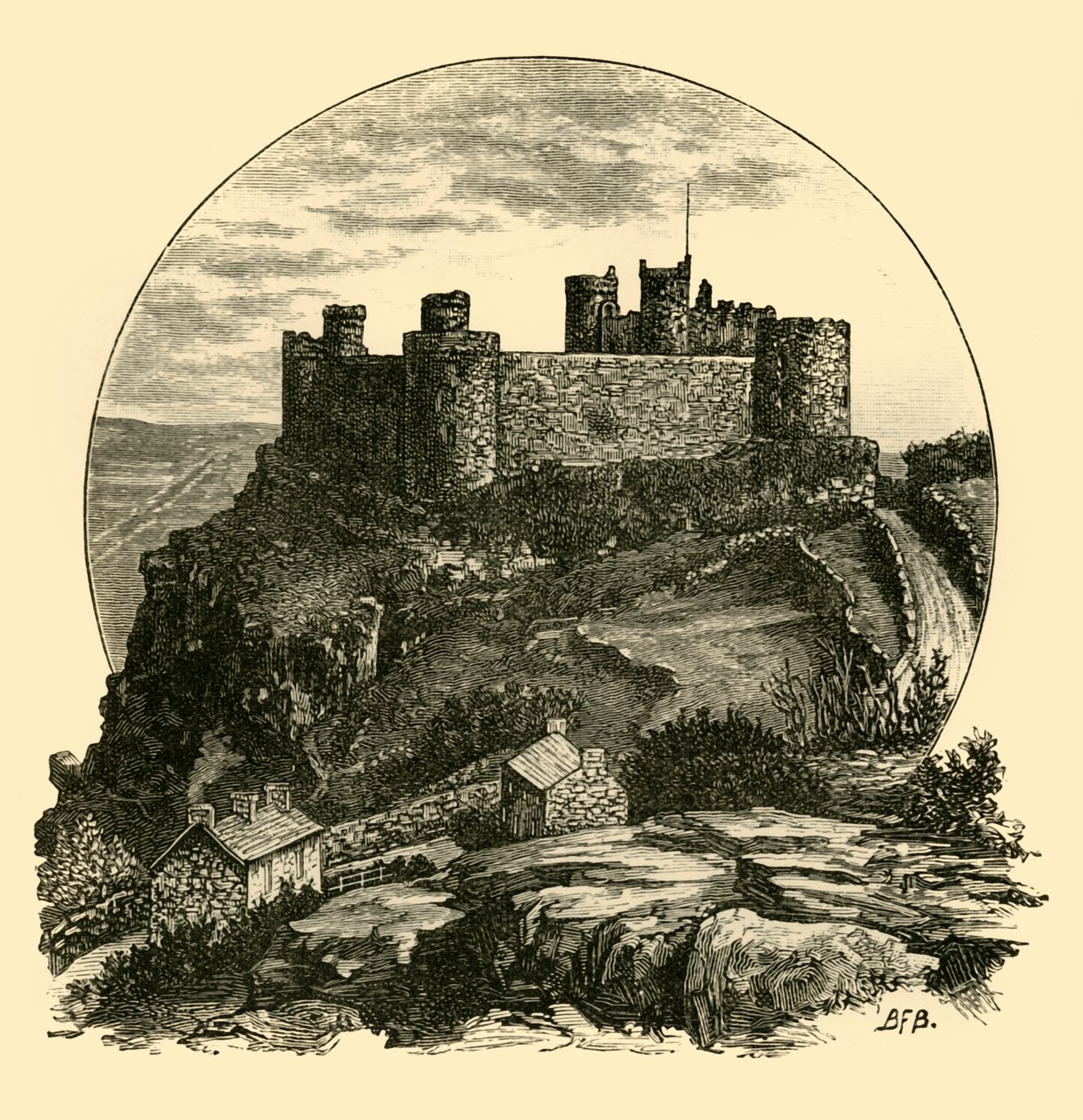 Harlech slott, 1898. av Unbekannt