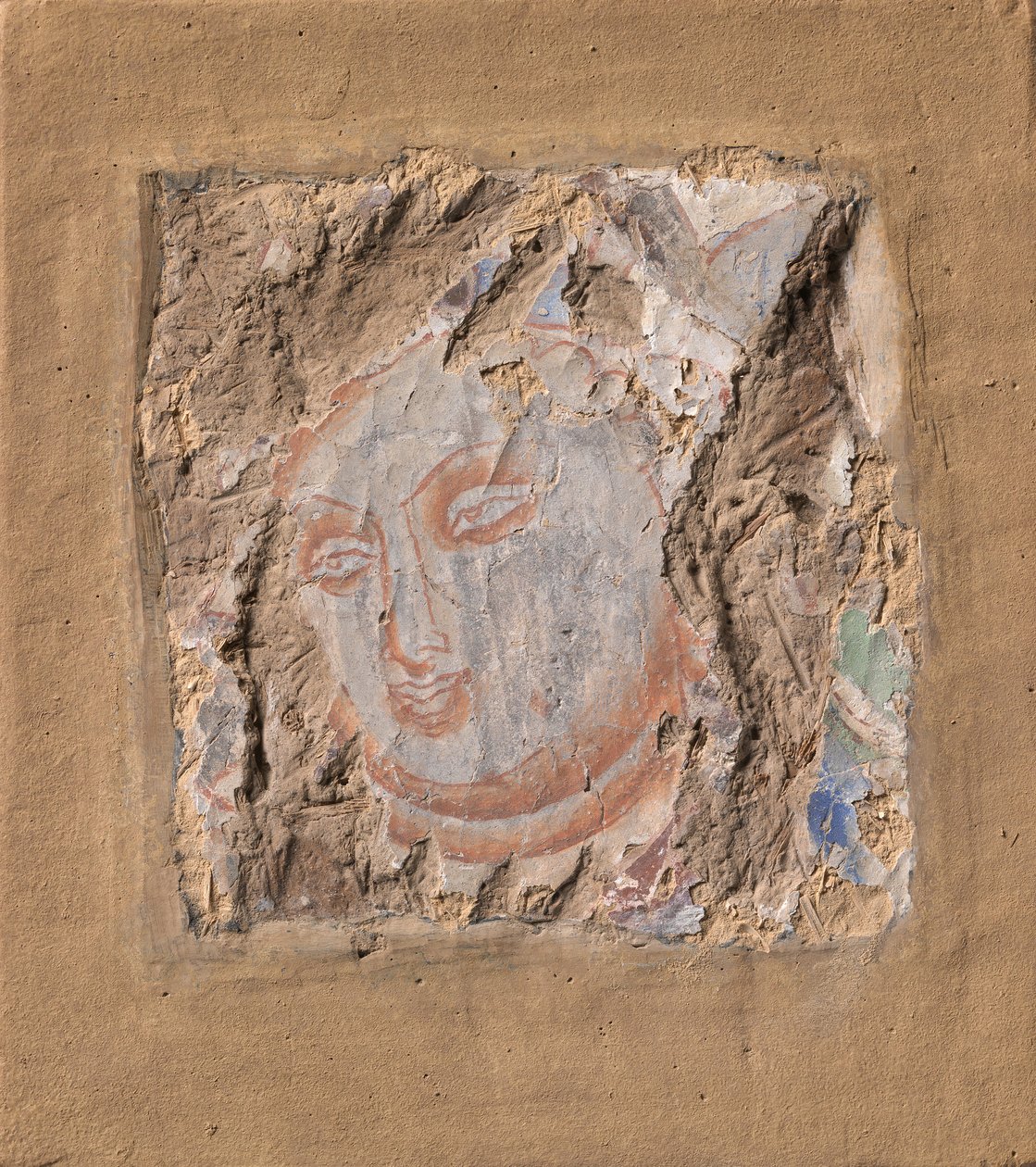 Hodet til en Buddha, ca. 6.-7. århundre. av Unbekannt