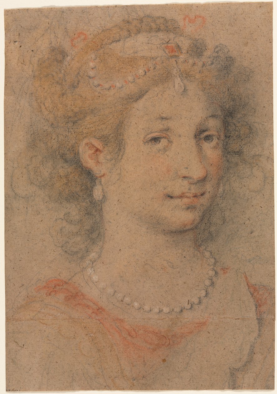 Head of a Woman, 1600-tallet. av Unbekannt