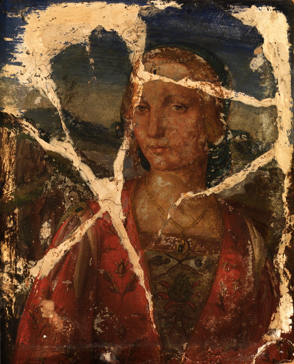 Head of a Young Woman, 1400-tallet. av Unbekannt