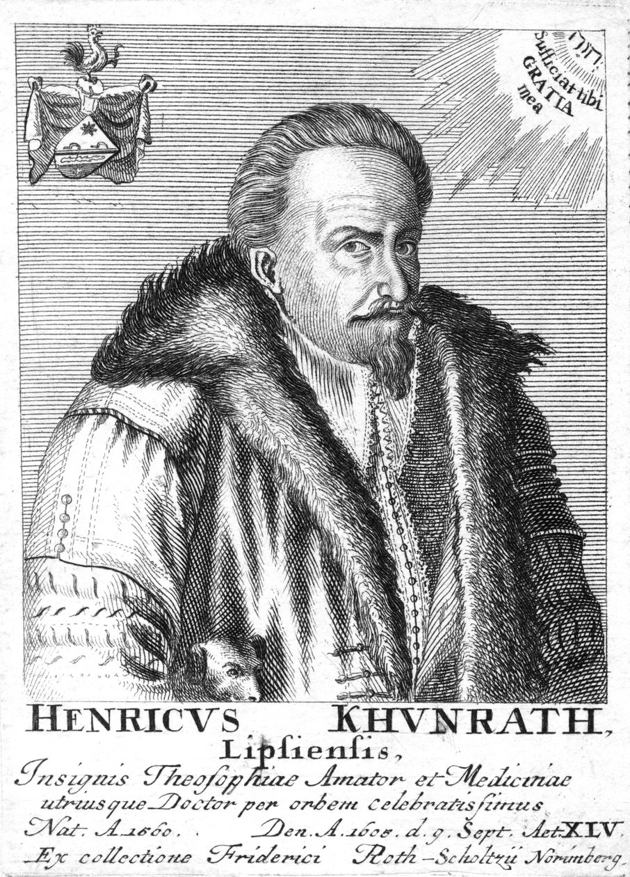 Heinrich Khunrath , tysk kjemiker og alkymist, 1725 av Unbekannt