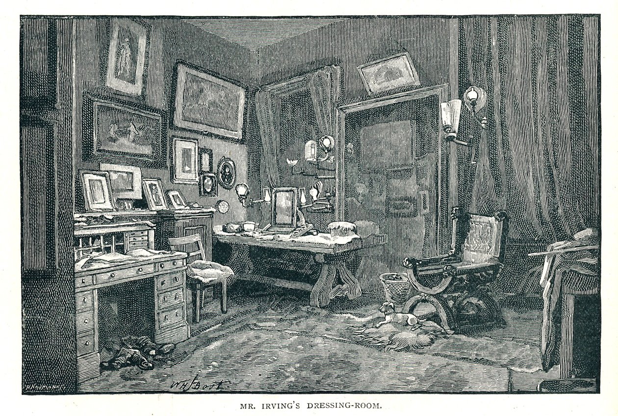 Henry Irvings Dressing Room, 1891 av Unbekannt