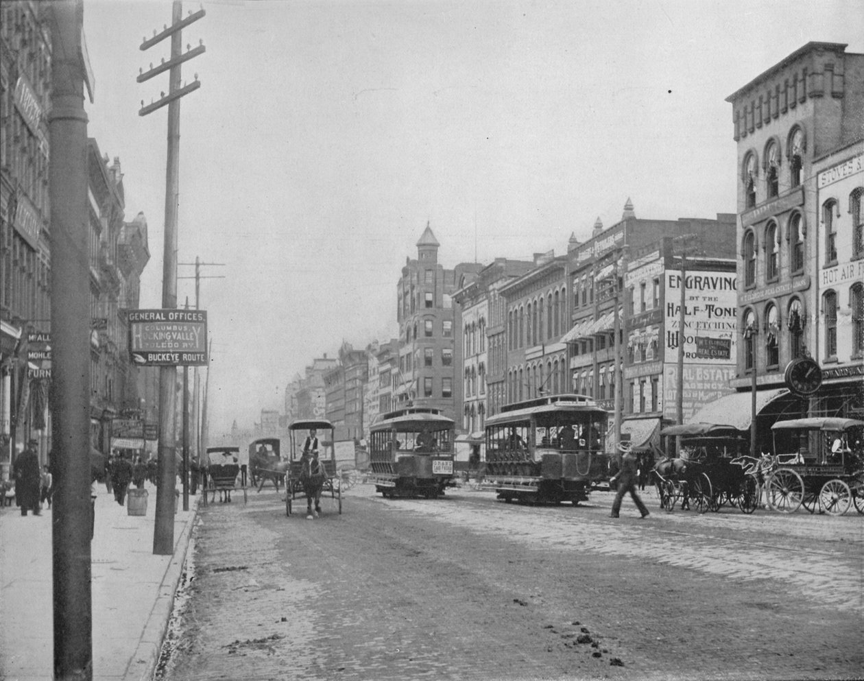 High Street, Columbus. Ohio, c1897. av Unbekannt