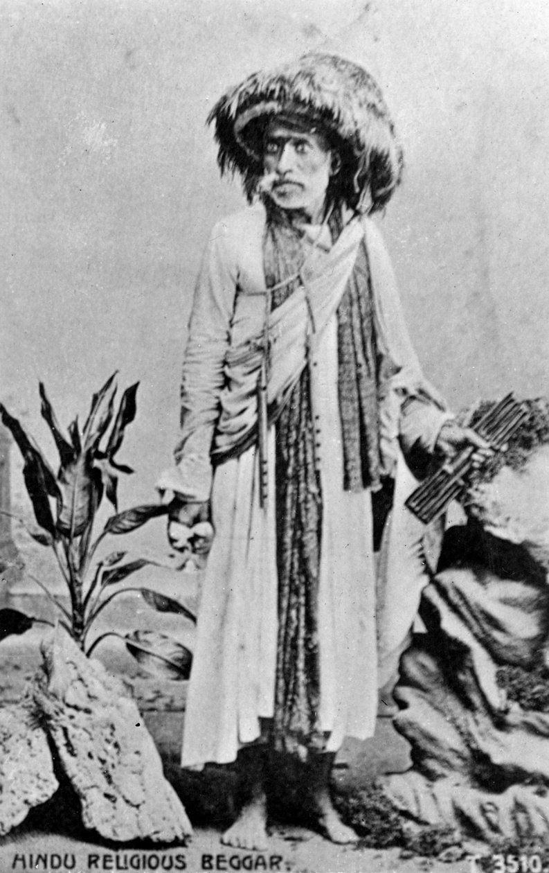 Hinduisk religiøs tigger, India, 1900-tallet av Unbekannt