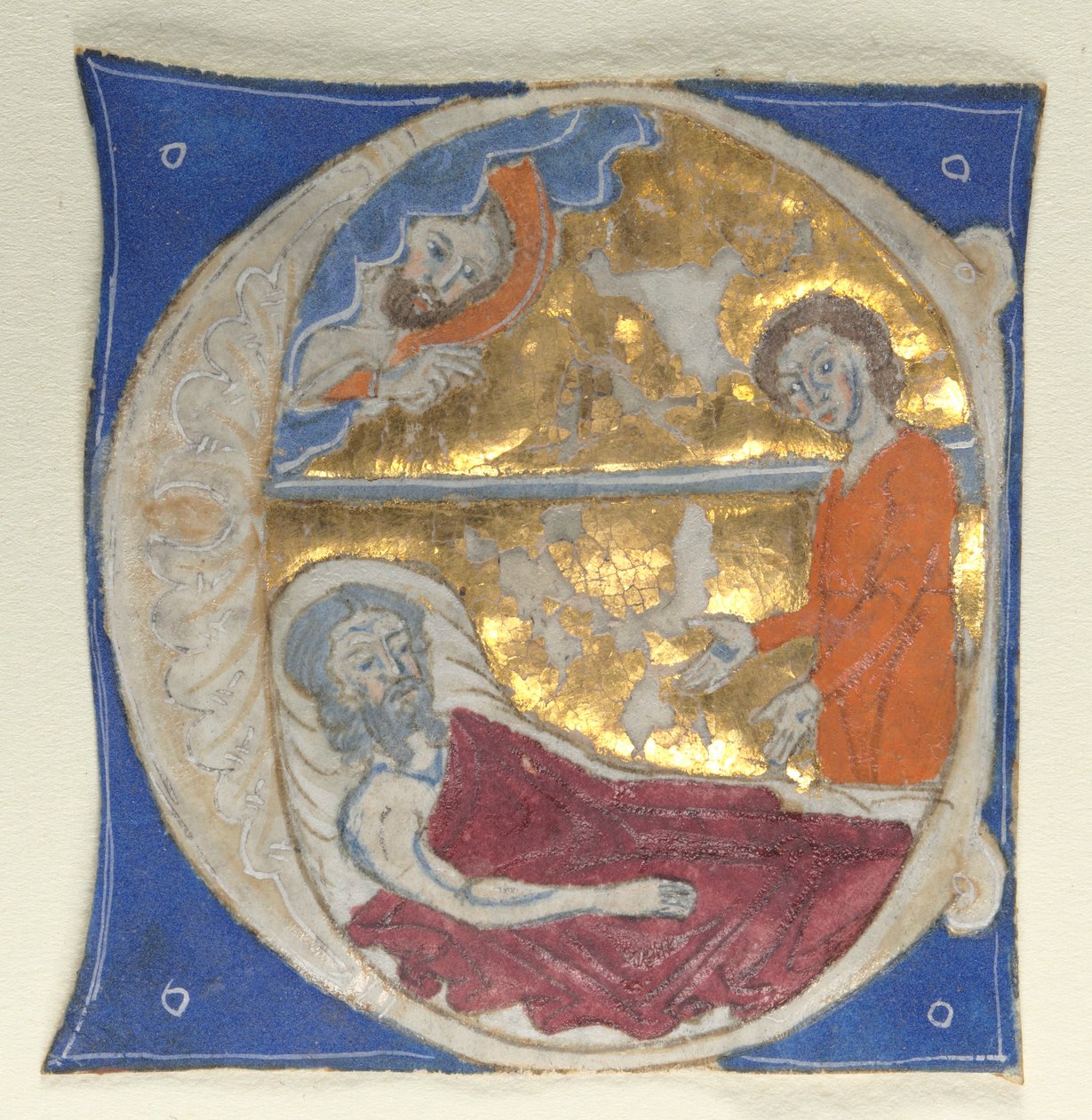 Historiert innledende utskåret fra en bibel, 1200-tallet. av Unbekannt