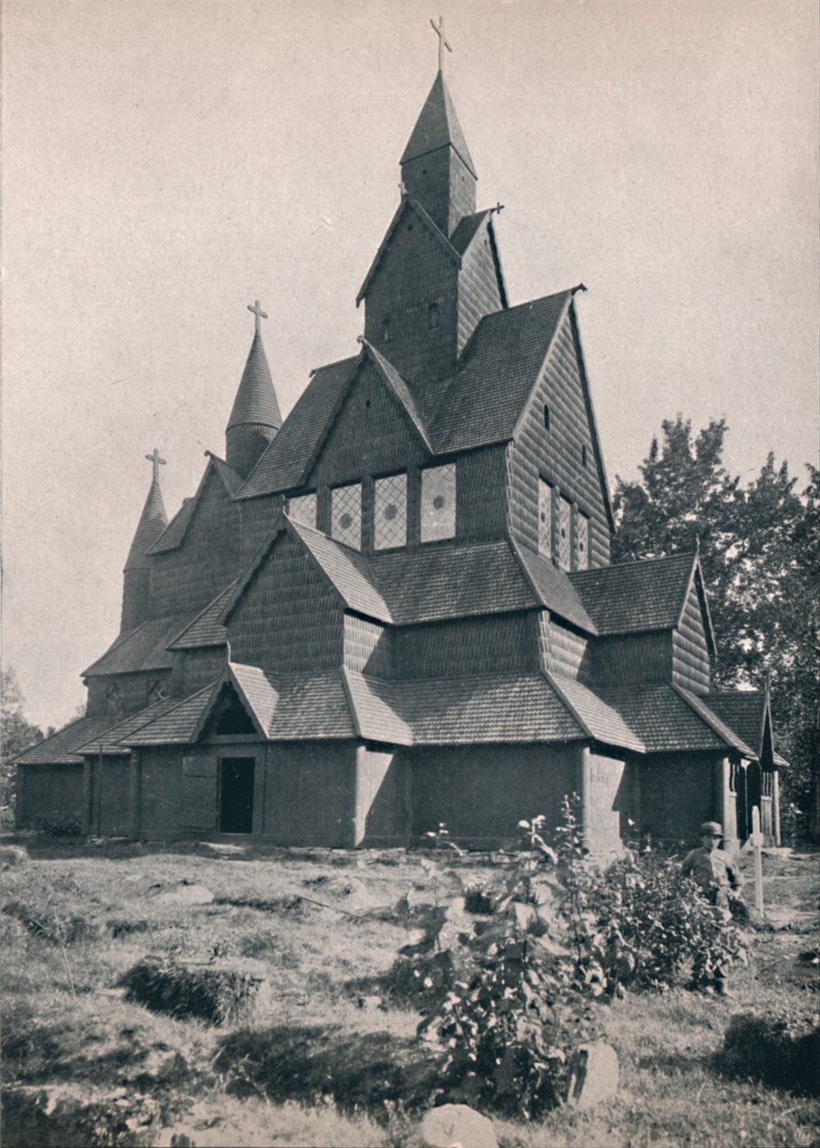 Hitterdal tømmerkirke, 1914. av Unbekannt