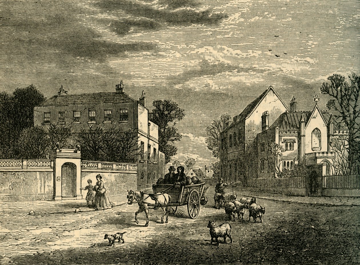 Holcrofts and the Priory, Fulham, c1878. av Unbekannt