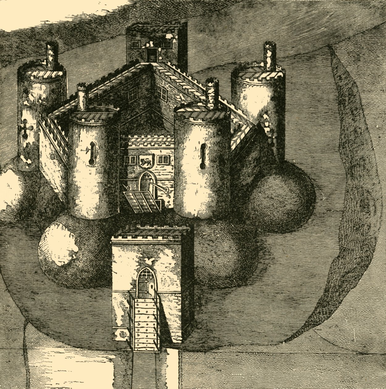 Holt Castle, i 1610, 1898. av Unbekannt