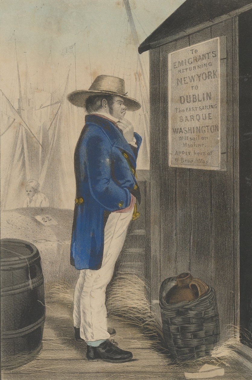 Hjemover til New York, ca. 1860. av Unbekannt
