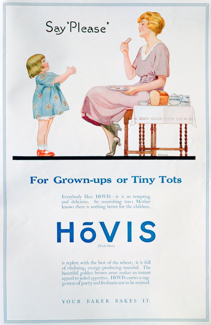 Hovis brødannonse, 1921 av Unbekannt