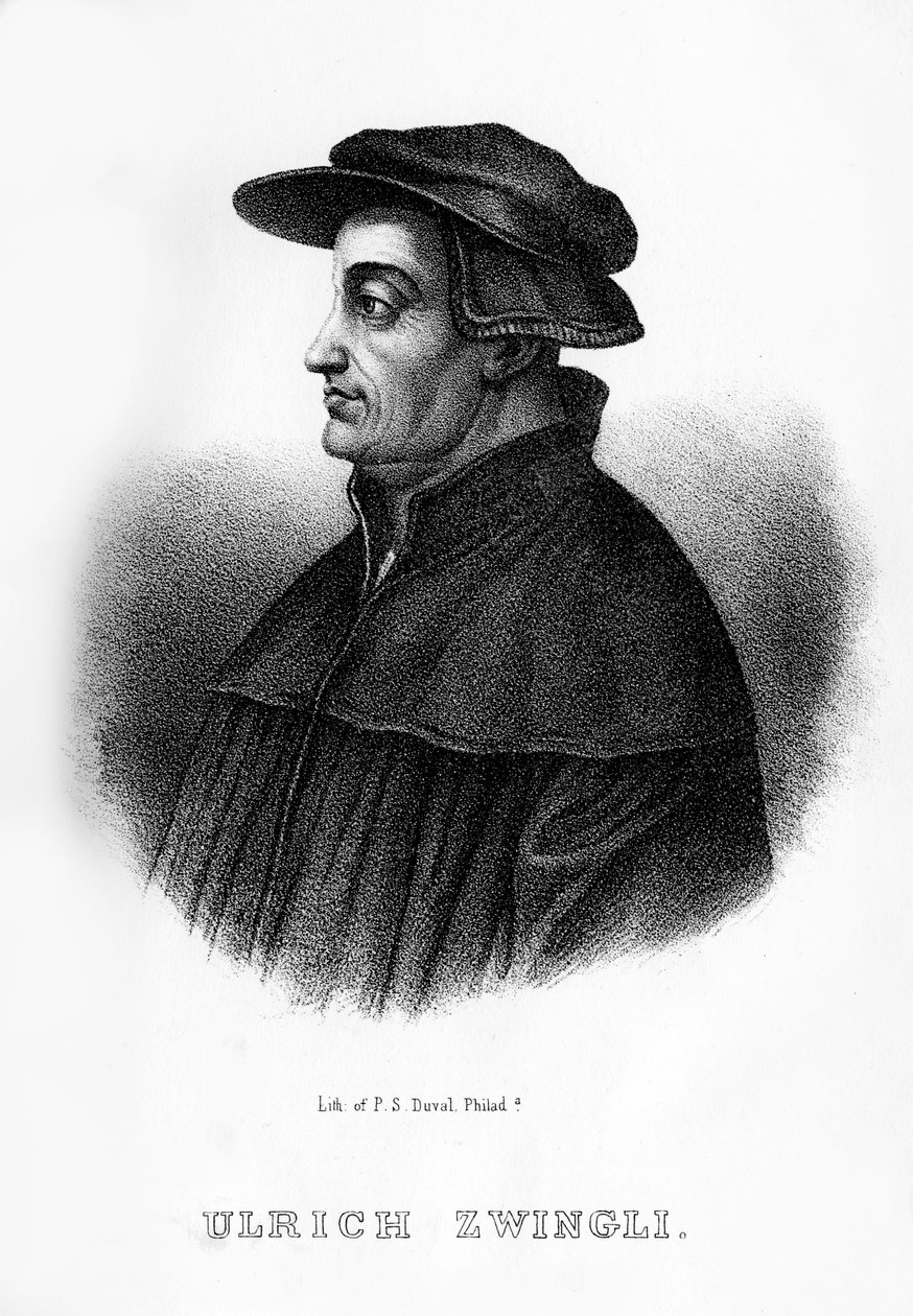 Huldrych Zwingli, sveitsisk teolog, 1854 av Unbekannt