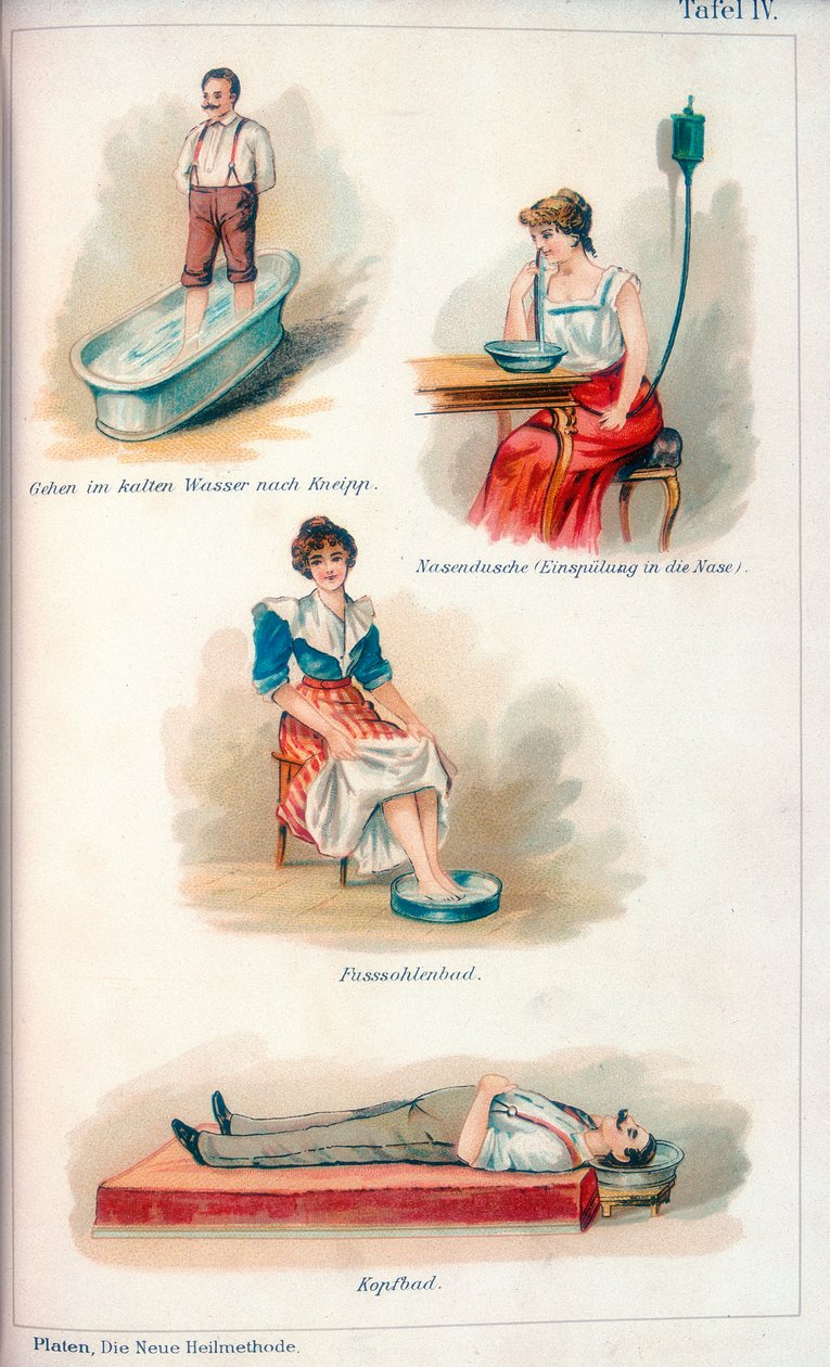 Hydroterapibehandlinger, c1902 av Unbekannt