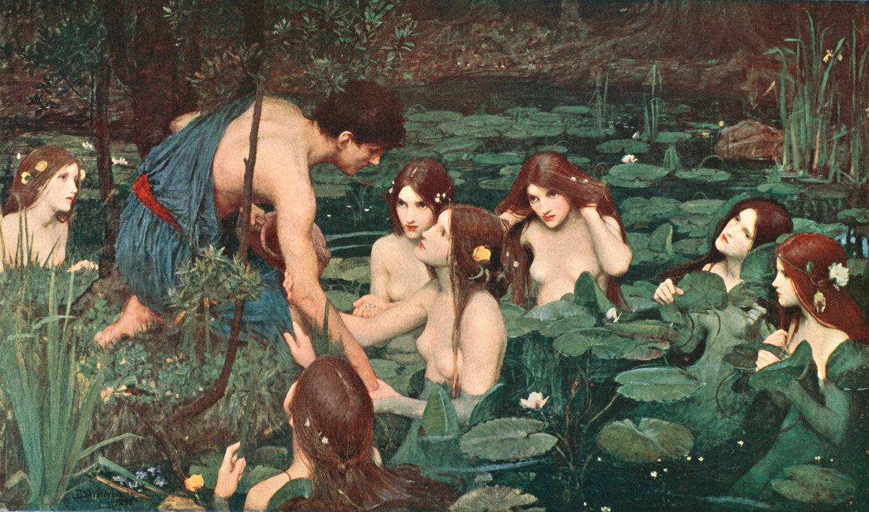 Hylas and the Nymphs, 1896, c1902. av Unbekannt