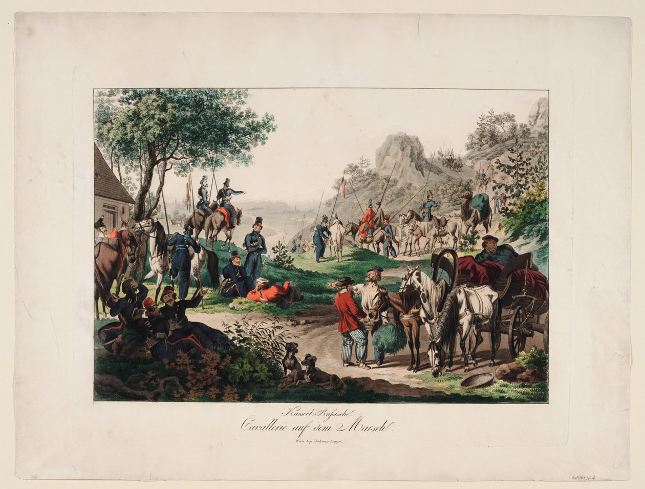 Imperialistisk russisk kavaleri på marsj, 1813 av Unbekannt