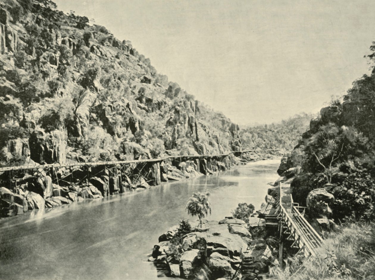 I Cataract Gorge, 1901. av Unbekannt