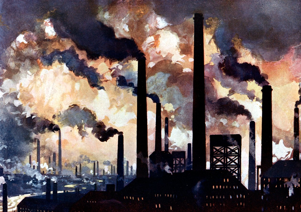 Industriell polltion, Sheffield, Yorkshire, c1925 av Unbekannt