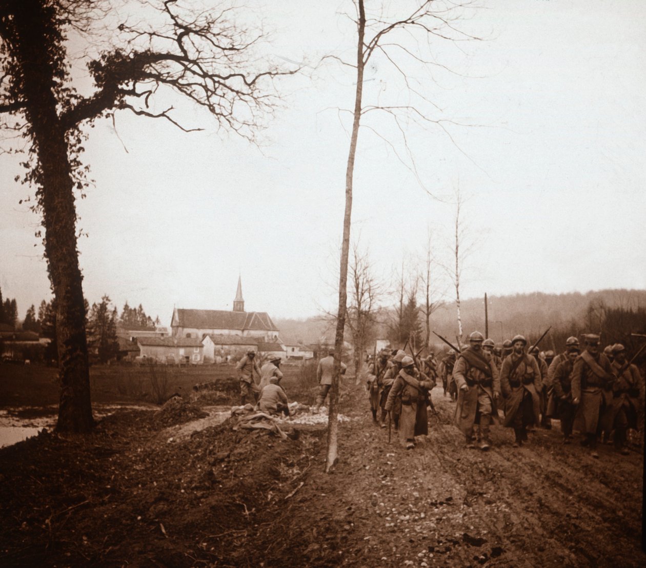Infanteri, Genicourt, Nord-Frankrike, c1914-c1918 av Unbekannt