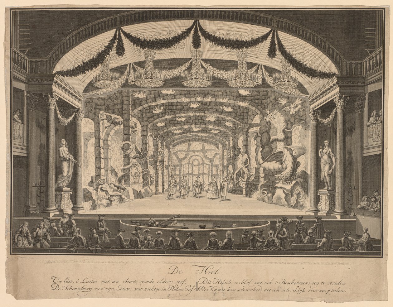 Helvete, 1700-tallet. av Unbekannt