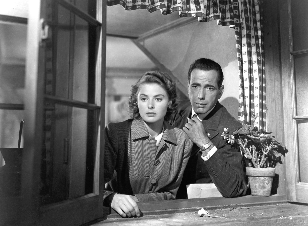 Ingrid Bergman og Humphrey Bogart i Cassablanca, 1942 av Unbekannt