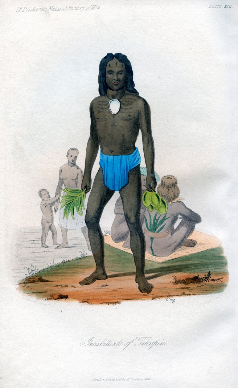 Innbyggere i Tikopia, 1848 av Unbekannt